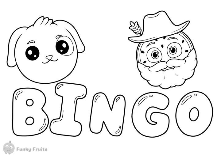 Bingo friends coloring page